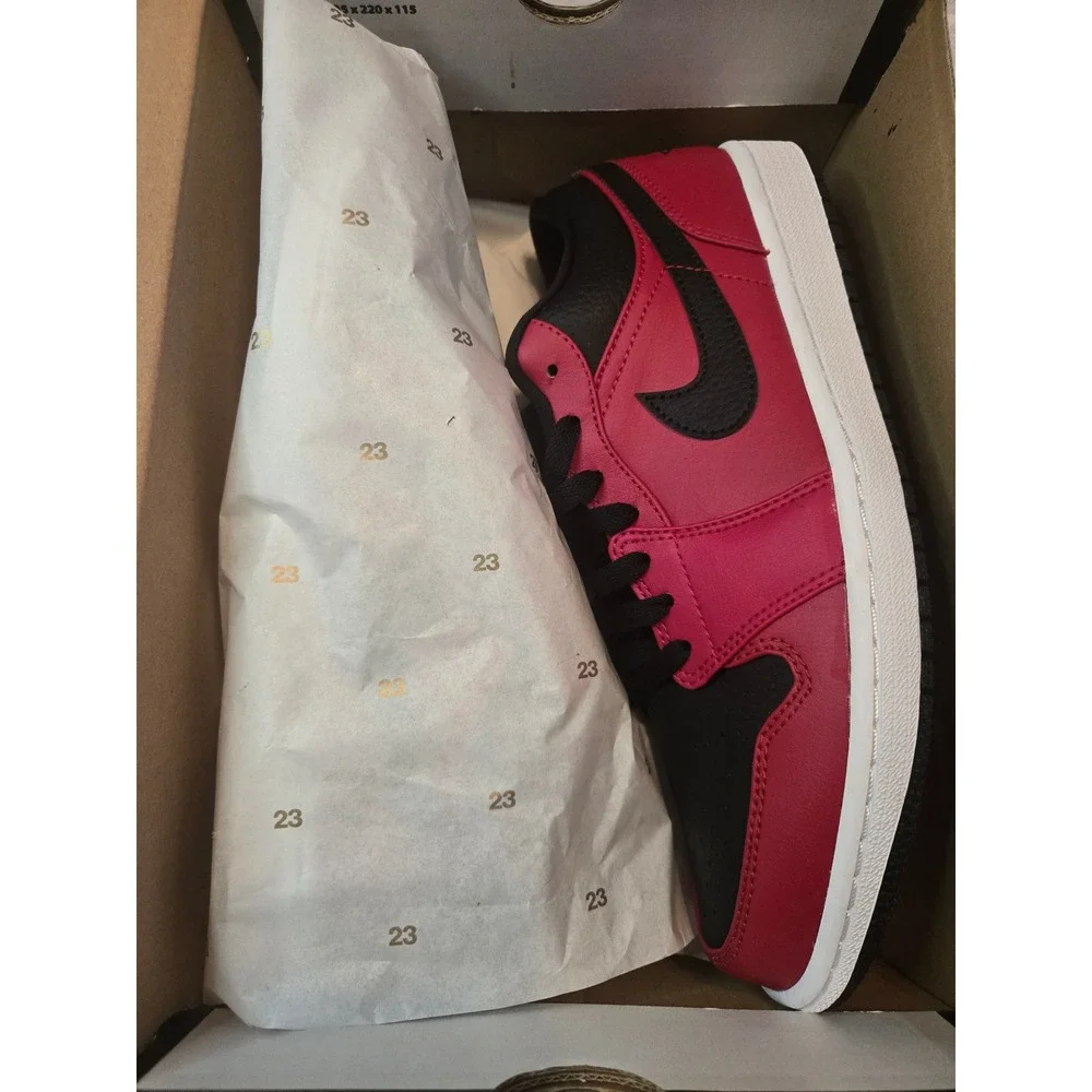 Nike Air Jordan 1 Low Reverse Bred Gym Red Black White 553558-606 Size 9.5 NIB - Picture 11 of 13